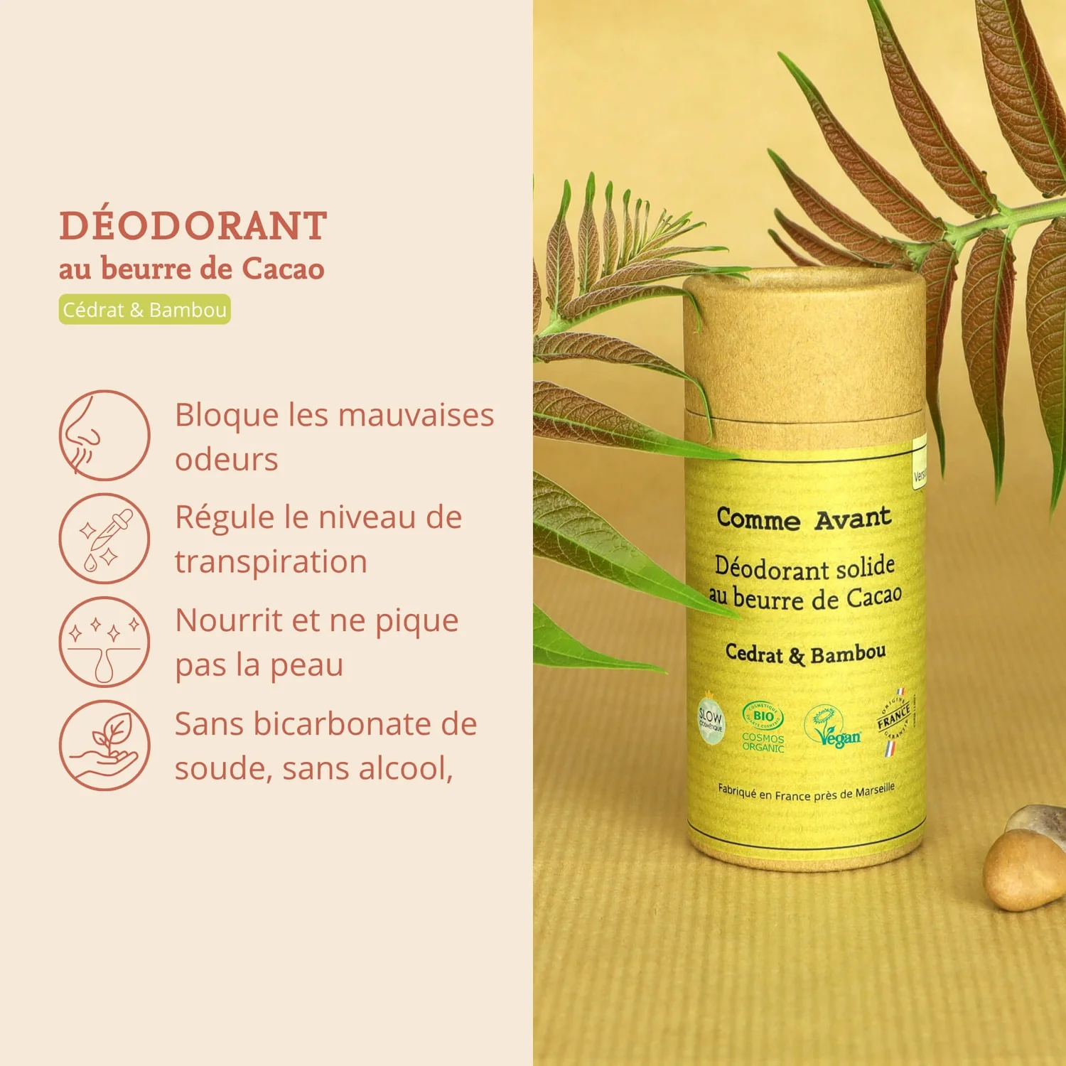 Déodorant solide cédrat et bambou - COMME AVANT – Image 2