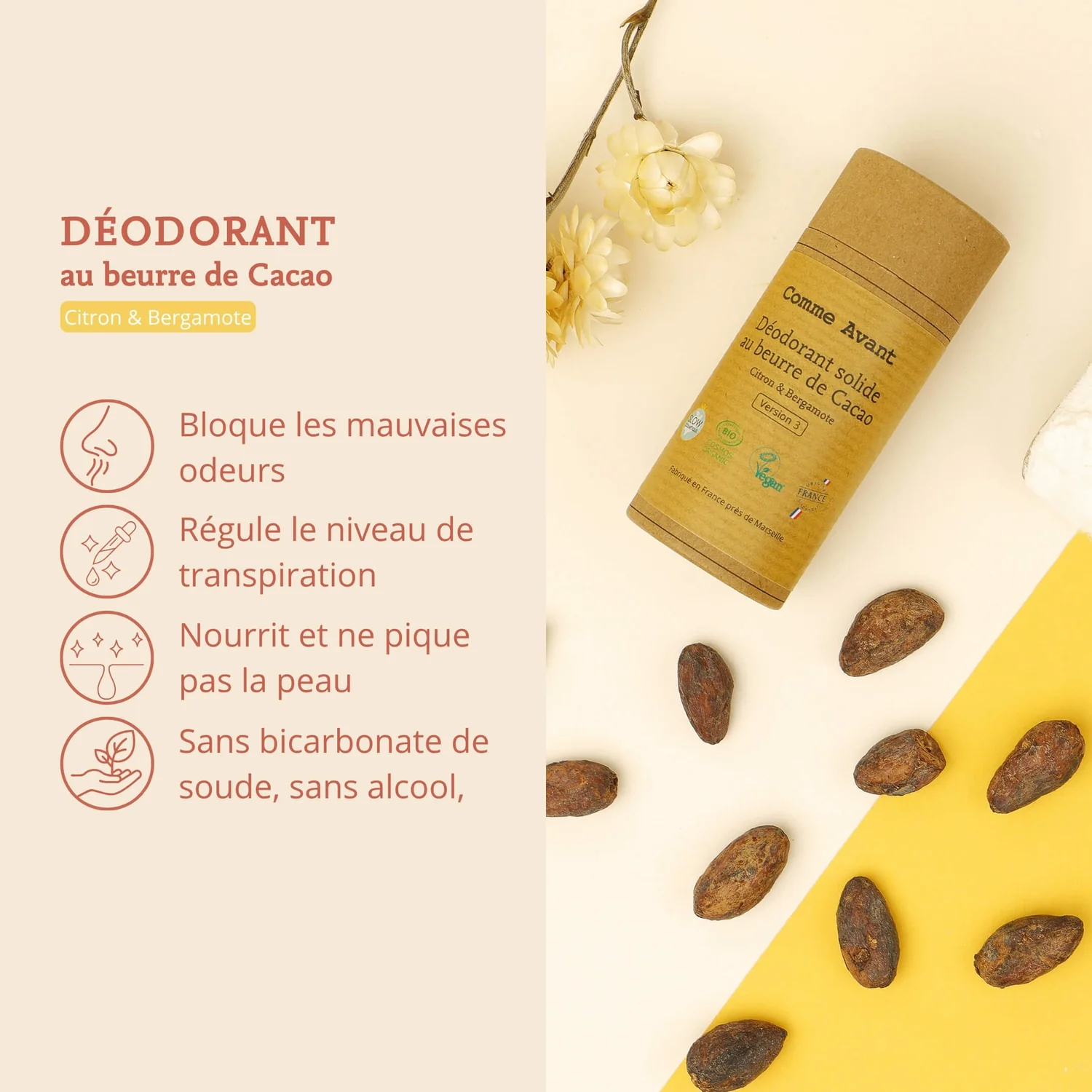 Déodorant solide citron & bergamote - COMME AVANT – Image 2